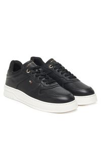 TOMMY HILFIGER - Tommy Hilfiger Sneakersy Sporty Cupsole FW0FW08795 Czarny. Kolor: czarny. Materiał: skóra #5