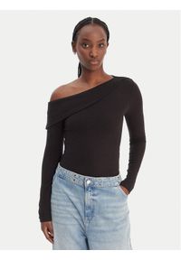 Guess Top W6RP15 KD012 Czarny Slim Fit. Kolor: czarny. Materiał: wiskoza #1