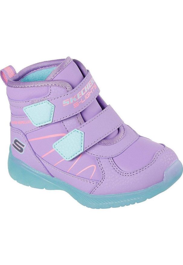 skechers - Buty Skechers Illumi-brights - Polar Steppe, Dzieci. Okazja: na uczelnię. Kolor: fioletowy. Materiał: polar. Model: Skechers Sport. Sport: joga i pilates