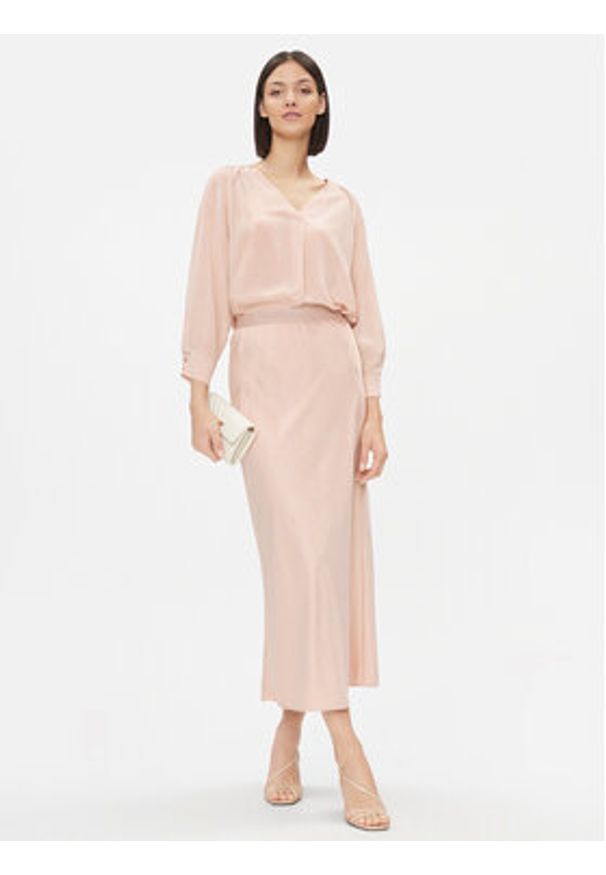 Marella Spódnica midi Ellisse 2331060439200 Różowy Regular Fit. Kolor: różowy. Materiał: syntetyk