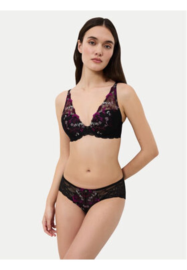 Triumph Biustonosz z fiszbiną Sensual Spotlight 10219831 Czarny. Kolor: czarny. Materiał: syntetyk