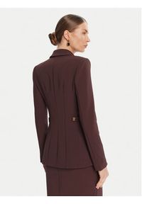 Elisabetta Franchi Marynarka GI-175-56E2 Bordowy Regular Fit. Kolor: czerwony. Materiał: syntetyk #4