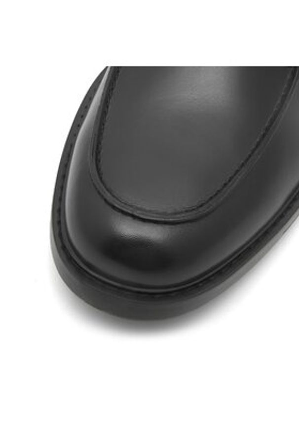 Gino Rossi - GINO ROSSI Mokasyny EO-PIETRO-01 125AM Czarny. Kolor: czarny. Materiał: skóra