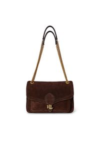 Lauren Ralph Lauren - LAUREN RALPH LAUREN Torebka 431974554002 Brązowy. Kolor: brązowy. Materiał: skórzane, zamszowe