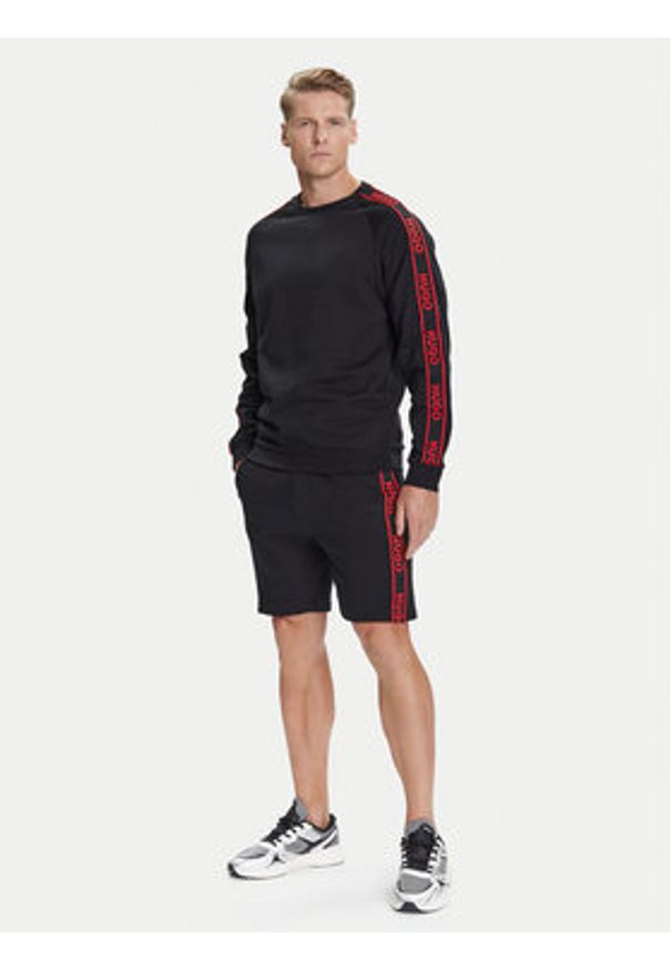 Hugo - HUGO Bluza Liam 50540909 Czarny Regular Fit. Kolor: czarny. Materiał: bawełna
