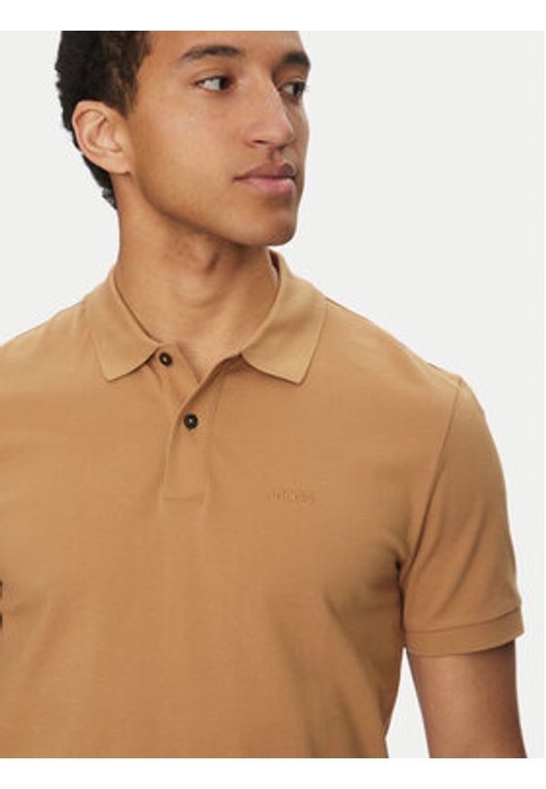 BOSS Polo Pallas 50468362 Beżowy Regular Fit. Typ kołnierza: polo. Kolor: beżowy. Materiał: bawełna