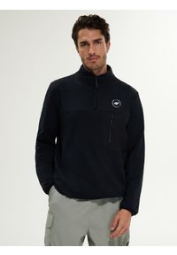 4f - 4F Bluza relaxed bez kaptura męska - czarna M. Okazja: na co dzień. Typ kołnierza: bez kaptura. Kolor: czarny. Styl: casual #1