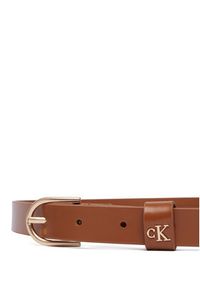 Calvin Klein Pasek Damski Rounded Buckle Ck Loop LV04F7107G Brązowy. Kolor: brązowy. Materiał: skóra #3