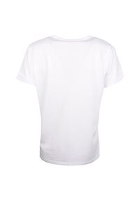 Roberto Cavalli - Just Cavalli T-shirt | S02GC0342 N20663 | Kobieta | Biały. Okazja: na co dzień. Kolor: biały. Materiał: bawełna. Długość rękawa: krótki rękaw. Długość: krótkie. Wzór: nadruk. Styl: casual
