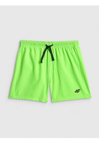 4f - 4F Spodenki plażowe boardshorty chłopięce - zielone 146/152 (10-12 lat). Kolor: zielony. Materiał: włókno #1