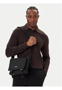 Calvin Klein Torba Sleek Small Messenger LV04D3147G Czarny. Kolor: czarny. Materiał: materiał