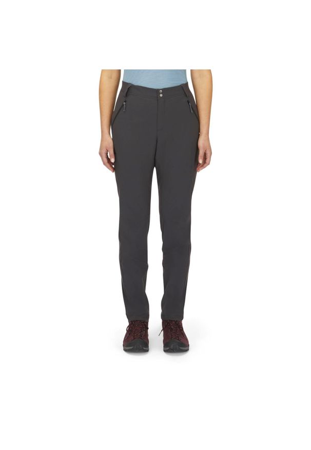 Spodnie softshellowe damskie Rab Ascendor Light Pants Regular. Kolor: szary. Sport: turystyka piesza