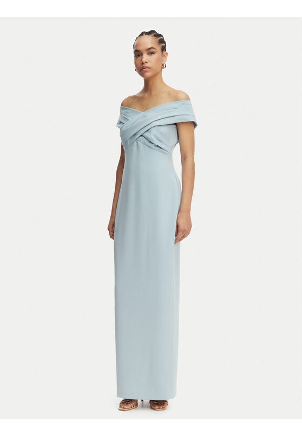 Lauren Ralph Lauren - LAUREN RALPH LAUREN Sukienka wieczorowa 253936391008 Błękitny Slim Fit. Kolor: niebieski. Materiał: syntetyk. Styl: wizytowy