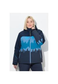 ULLA POPKEN - Damskie Kurtka funkcyjna górski motyw wodoodporna z kapturem. Typ kołnierza: kaptur. Kolekcja: plus size. Kolor: niebieski. Materiał: materiał, poliester, elastan #1