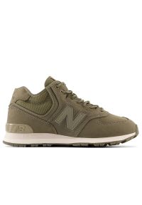 Buty New Balance U574HMO - zielone. Kolor: zielony. Materiał: materiał, skóra, guma. Szerokość cholewki: normalna. Sezon: zima. Model: New Balance 574