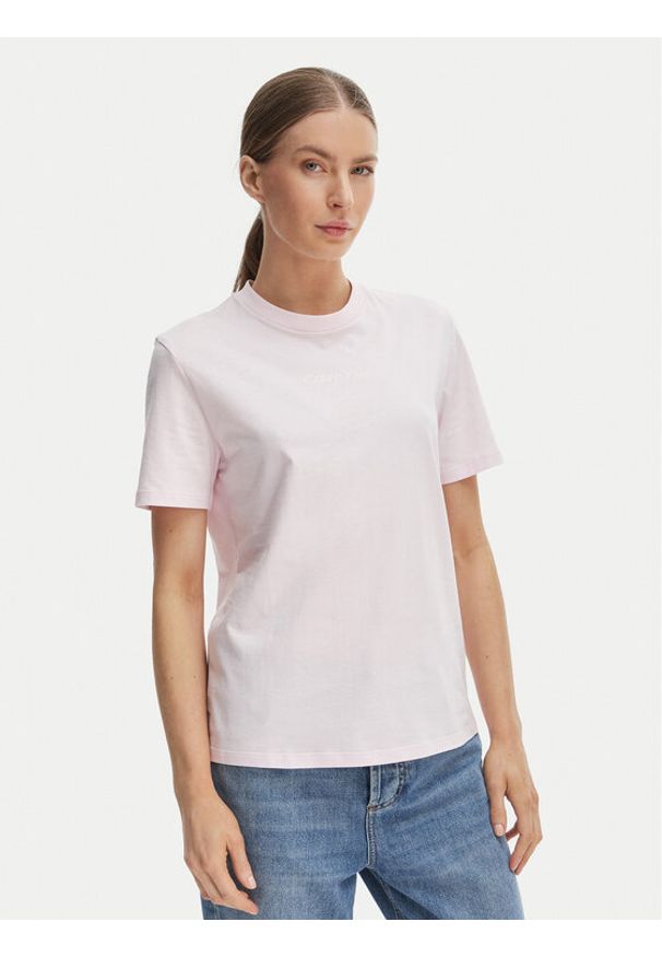 Calvin Klein Jeans T-Shirt Classic LV047C811G Różowy Regular Fit. Kolor: różowy. Materiał: bawełna