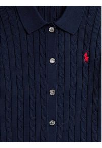 Polo Ralph Lauren Kardigan 211971881501 Granatowy Slim Fit. Typ kołnierza: polo. Kolor: niebieski. Materiał: bawełna #3