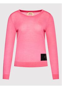N°21 Sweter 22I N2M0 A034 9000 Różowy Regular Fit. Kolor: różowy. Materiał: wełna #3