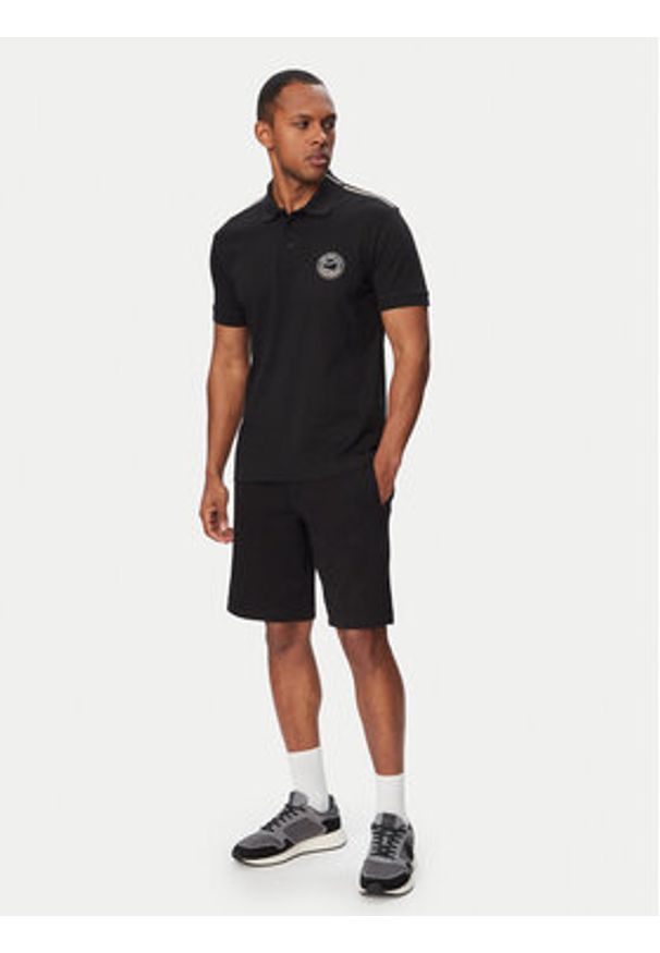 BOSS Polo Open 50560261 Czarny Regular Fit. Typ kołnierza: polo. Kolor: czarny. Materiał: bawełna