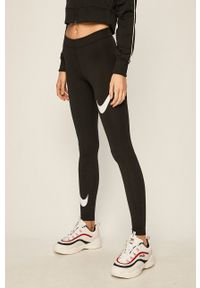 Nike Sportswear - Legginsy. Kolor: czarny. Wzór: nadruk