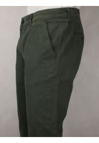 Rigon - Męskie Spodnie Bawełniane, Chinosy, Zwężane, Khaki. Kolor: brązowy. Materiał: lycra, bawełna