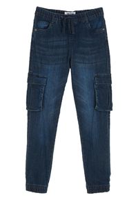 bonprix - Dżinsy ze stretchem i gumką w talii, slim fit. Kolor: niebieski
