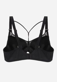 Born2be - Czarny Biustonosz z Ozdobną Siateczką i Paseczkami przy Dekolcie Anesa. Kolor: czarny #3