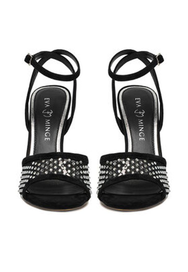 Eva Minge Sandały EO-ZARA-LT934-79 Czarny. Kolor: czarny. Materiał: skóra, zamsz