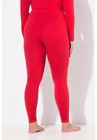ULLA POPKEN - Damskie Narciarskie legginsy funkcyjne szybkoschnące bardzo ciepłe. Kolekcja: plus size. Kolor: czerwony. Materiał: elastan, poliester, materiał. Sezon: zima. Sport: narciarstwo