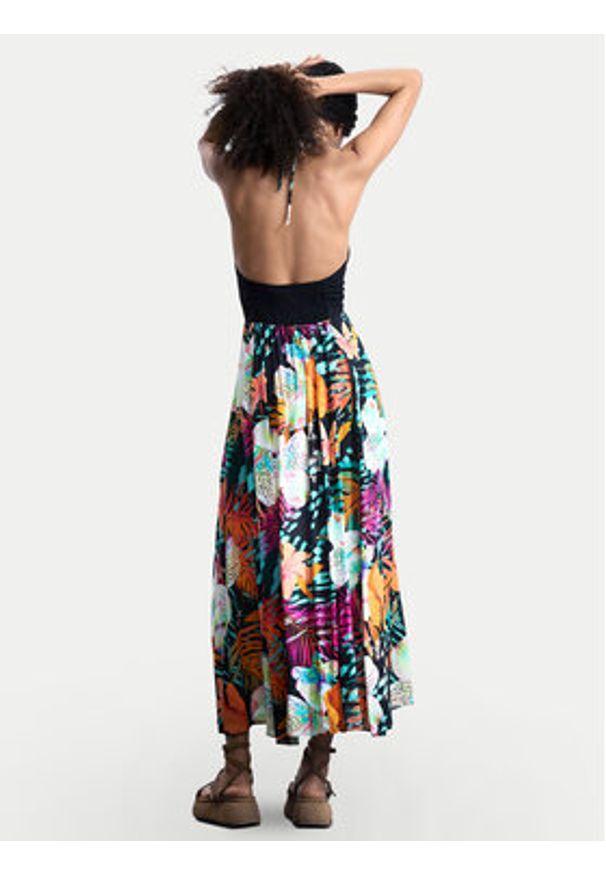 Desigual Sukienka letnia Daikiri Cord 26SWVW63 Kolorowy Regular Fit. Materiał: wiskoza. Wzór: kolorowy. Sezon: lato