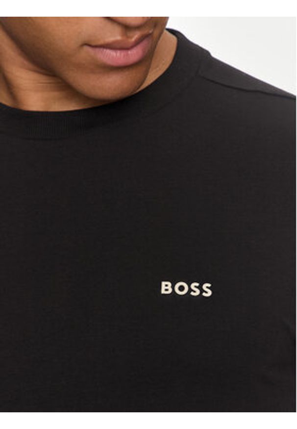 BOSS - Boss Longsleeve 50506365 Czarny Regular Fit. Kolor: czarny. Materiał: bawełna. Długość rękawa: długi rękaw