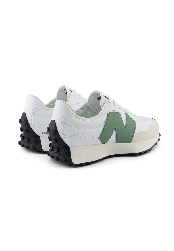 Buty unisex New Balance U327SKC – białe. Okazja: na co dzień. Kolor: biały. Materiał: syntetyk, materiał, guma, skóra. Szerokość cholewki: normalna