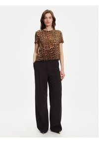 Guess Bluzka 5YGH29 7320A Brązowy Regular Fit. Kolor: brązowy. Materiał: jedwab #3