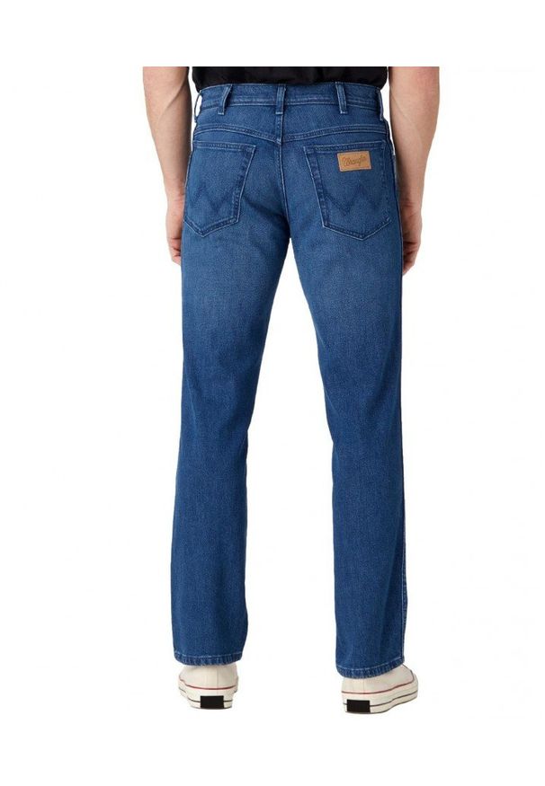 Wrangler - WRANGLER TEXAS MĘSKIE SPODNIE JEANSOWE JEANSY DZWONY LEON BLUE W121AG42B 112329006