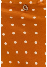 Guess sukienka kolor pomarańczowy maxi prosta. Okazja: na co dzień. Kolor: pomarańczowy. Materiał: tkanina, włókno. Długość rękawa: na ramiączkach. Typ sukienki: proste. Styl: casual. Długość: maxi #4