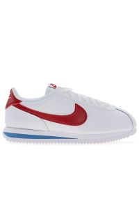 Buty damskie Nike Cortez Leather DN1791-108 - białe. Kolor: biały. Materiał: materiał, guma, skóra. Szerokość cholewki: normalna. Wzór: jodełka. Model: Nike Cortez #1