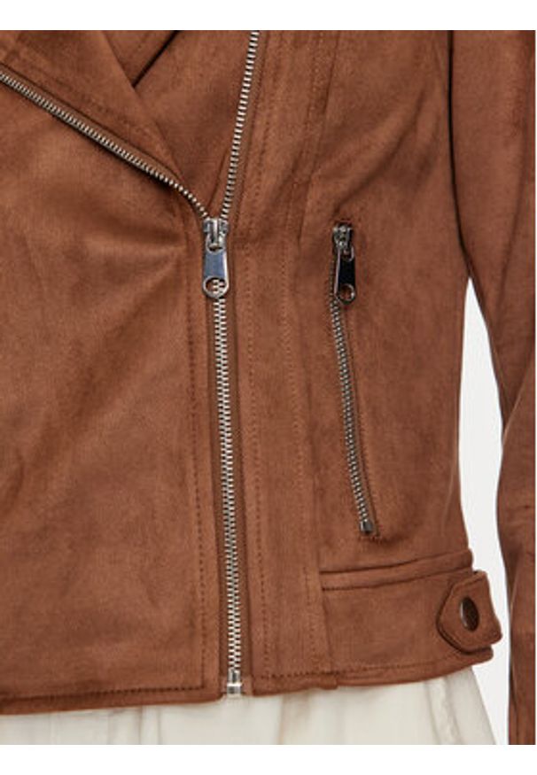 Vero Moda Kurtka z imitacji skóry Jose 10300938 Brązowy Regular Fit. Kolor: brązowy. Materiał: skóra