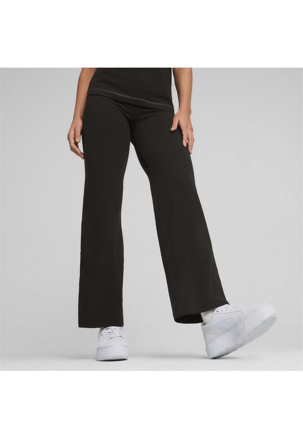 Puma - Damskie legginsy ESS+ z prostymi nogawkami PUMA Black. Kolor: czarny