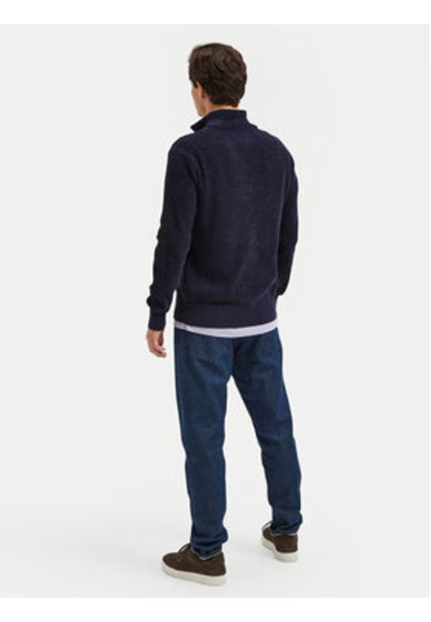 Selected Homme Sweter Rodney 16087985 Granatowy Regular Fit. Kolor: niebieski. Materiał: bawełna