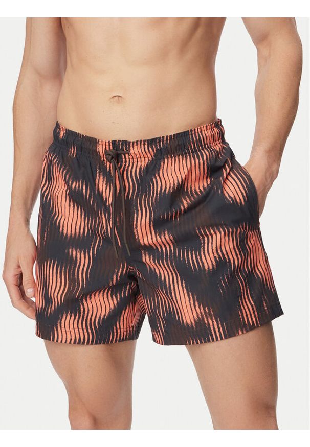 Jack & Jones Szorty kąpielowe Maui Shell 12291808 Bordowy Regular Fit. Kolor: czerwony. Materiał: syntetyk