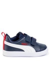 Puma Sneakersy Courtflex V2 V Inf 371544 01 Granatowy. Kolor: niebieski. Materiał: skóra
