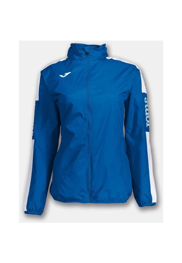 Damska kurtka Joma Championship IV Royal Blue XS. Typ kołnierza: kaptur. Kolor: wielokolorowy, niebieski, biały. Sezon: wiosna