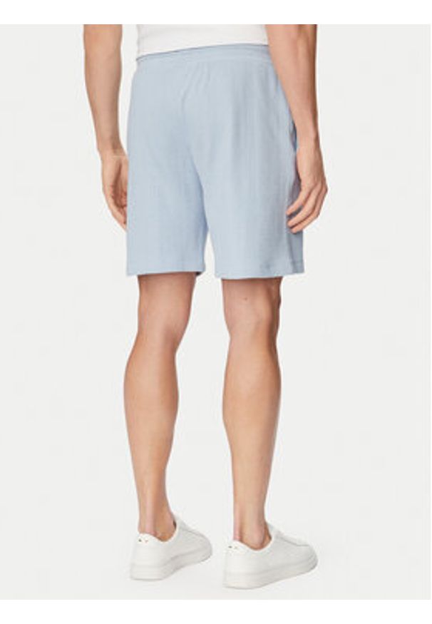 BOSS Szorty sportowe Structure 50540581 Niebieski jasny Regular Fit. Kolor: niebieski. Materiał: syntetyk. Styl: sportowy