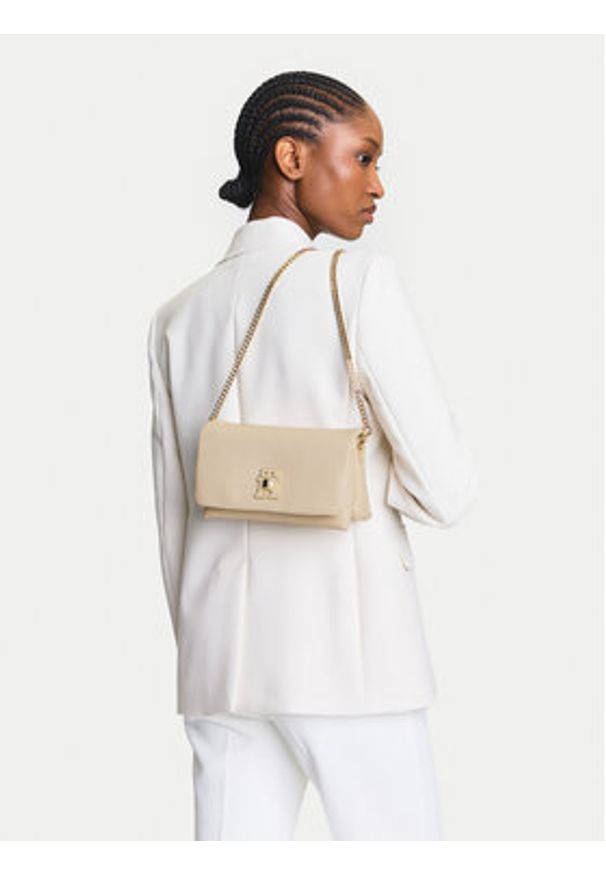 TOMMY HILFIGER - Tommy Hilfiger Torebka AW0AW17462 Beżowy. Kolor: beżowy. Materiał: skórzane