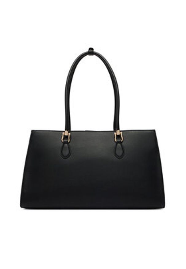TOMMY HILFIGER - Tommy Hilfiger Torebka Th Grace Satchel AW0AW18750 Czarny. Kolor: czarny. Materiał: skórzane