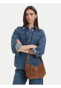Tommy Jeans Torebka Tjw Slouchy Suede Shoulder Bag AW0AW18859 Brązowy. Kolor: brązowy. Materiał: skórzane, zamszowe #1