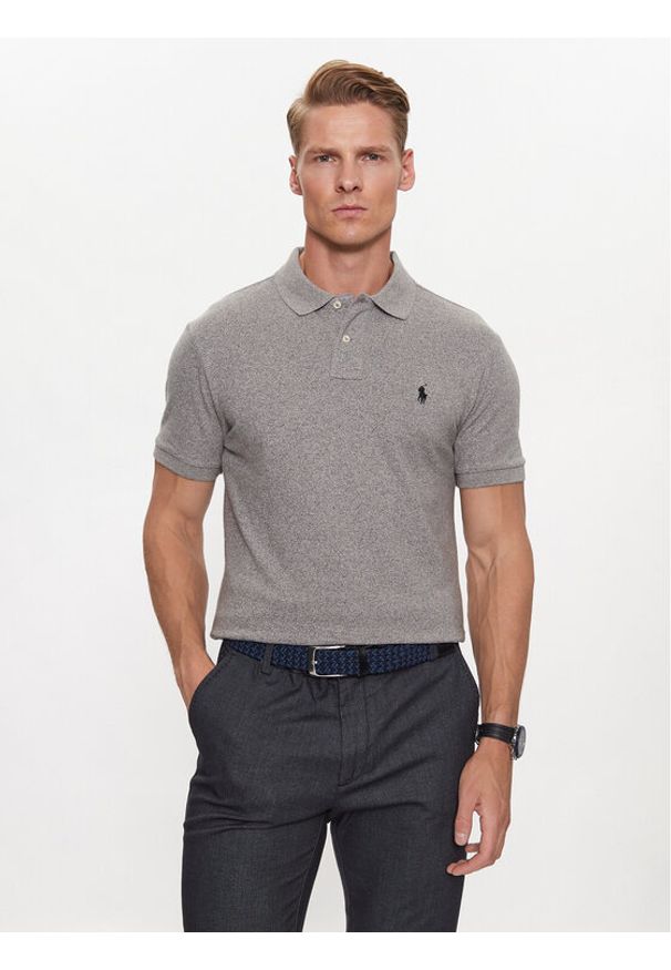 Polo Ralph Lauren Polo 710548797011 Szary Slim Fit. Typ kołnierza: polo. Kolor: szary. Materiał: bawełna