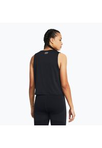 Top treningowy damski Under Armour Rush Energy Crop Tank. Kolor: czarny