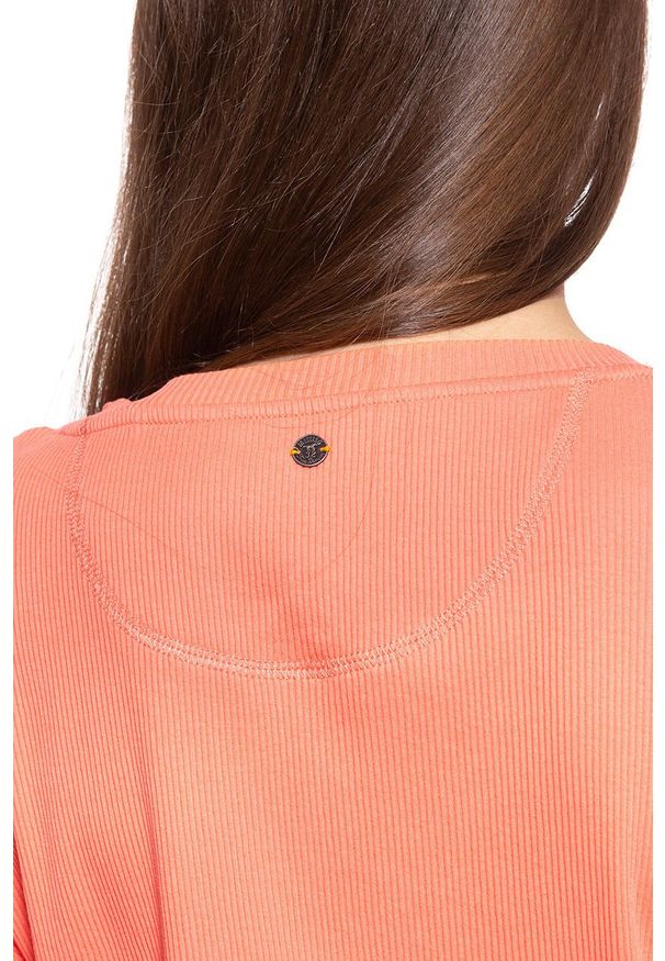 Mustang - MUSTANG ANNE H RIB DAMSKA BLUZKA Z DŁUGIM RĘKAWEM 1009069 8139. Długość rękawa: długi rękaw. Długość: długie