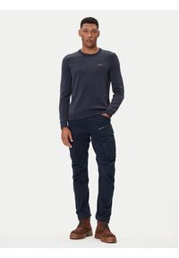 Aeronautica Militare Sweter 252MA1610UL00556 Granatowy Regular Fit. Kolor: niebieski. Materiał: bawełna #4